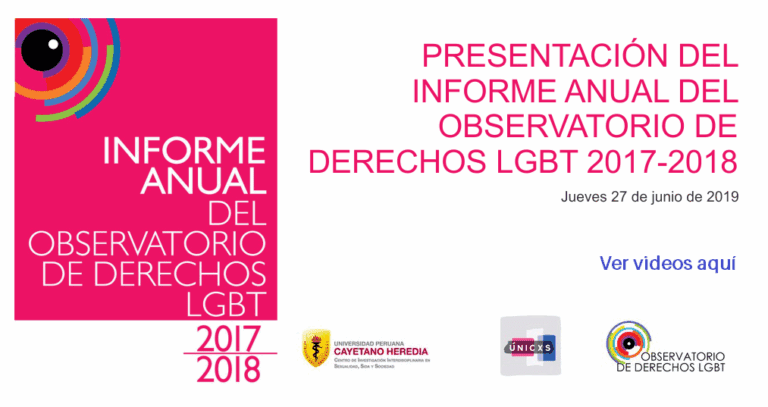 Presentación del Informe Anual del Observatorio de Derechos LGBT 2017 – 2018