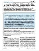 Prevalence of HIV, STIs, and Risk Behaviors in a Cross-Sectional Community- and Clinic-Based Sample of Men Who Have Sex with Men (MSM) in Lima, Peru.